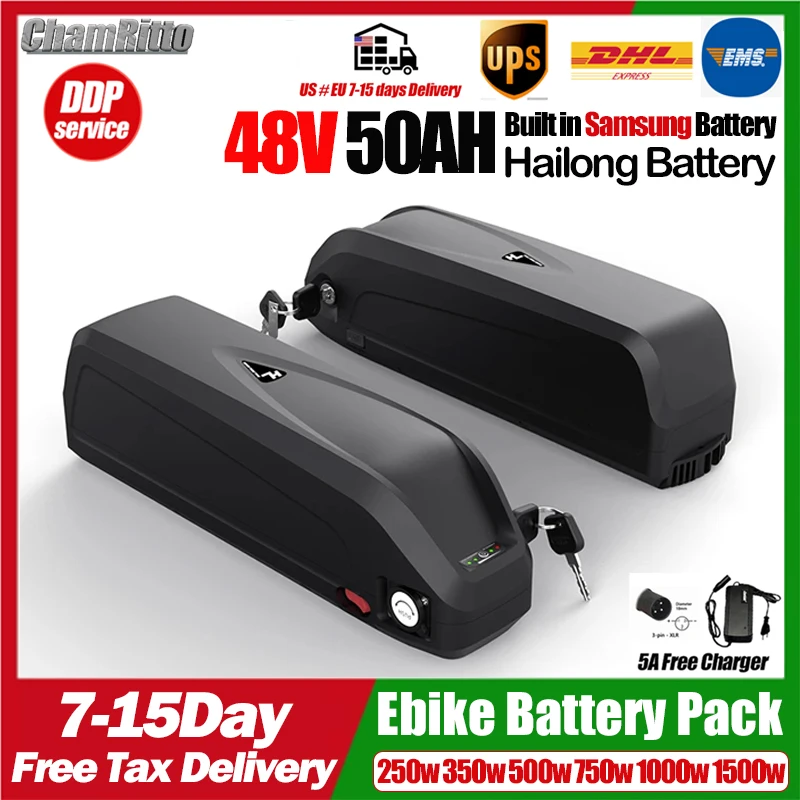 Ebike Battery 48V 20Ah Hailong - 48V Chamrider Elektrofahrrad-Akku 25Ah 30Ah 40Ah