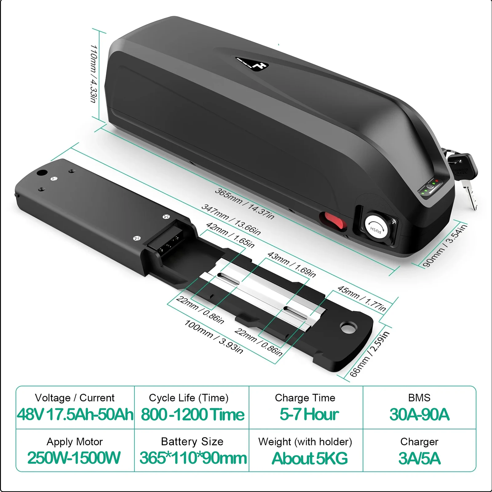 48V Chamrider Elektrofahrrad-A – Ebike Battery 48V 20Ah Hailong Bewertung und Preis