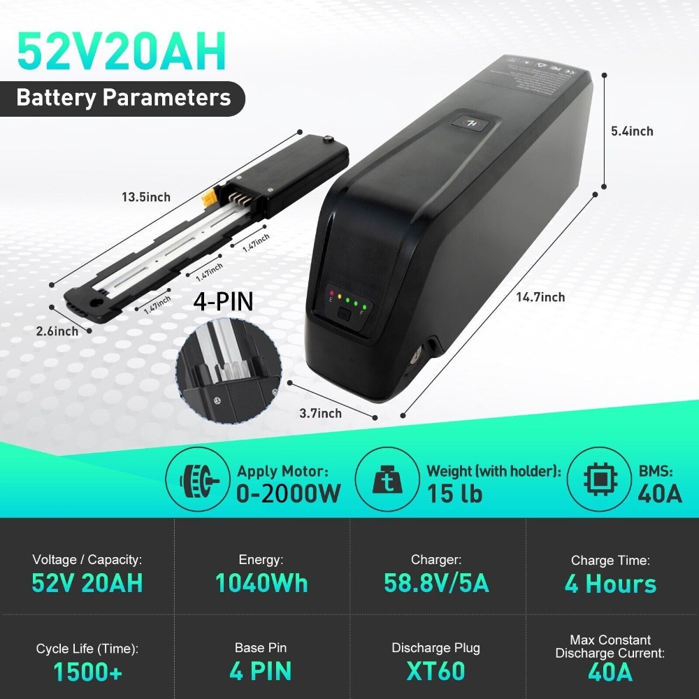 52V Hailong Batterie 4-Pins /  – Ebike Battery 48V 20Ah Hailong Bewertung und Preis